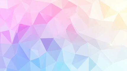 Fototapeta premium Discover a light pink geometric background with a rainbow triangle mosaic, perfect for modern designs and vibrant illustrations.