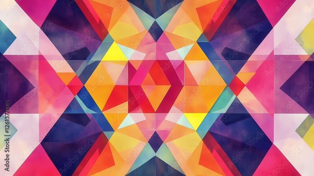 Poster abstract geometric colorful triangle pattern design
