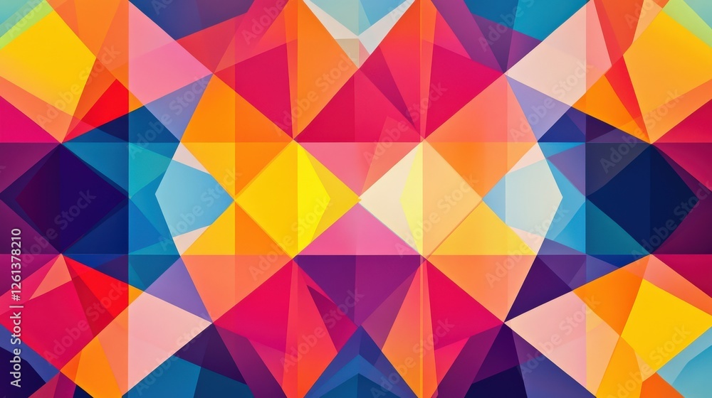 Poster abstract colorful geometric triangle pattern design