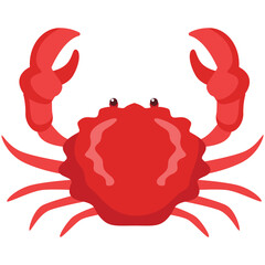 Red Cartoon Crab Illustration