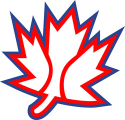 Maple Leaf Baseball Sports Logo