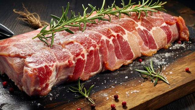 Celebrate the season with the mouthwatering goodness of this expertly prepared holiday pork ham, Ai Generated.