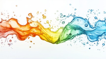 Fototapeta premium A watercolor splash isolated on white background.