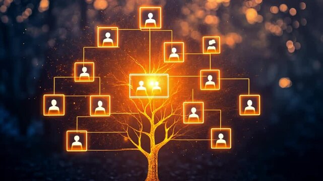 Network Tree:  Digital Connections & Family Tree Visualization