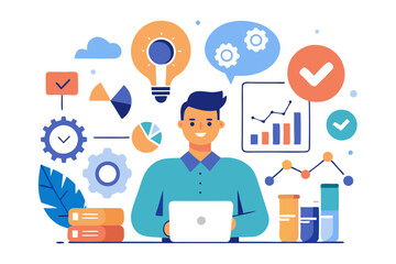  Modern Digital Business & Creative Design – Vector Illustration & Clipart, Modern digital business and creative design vector illustrations for branding, marketing, and web.