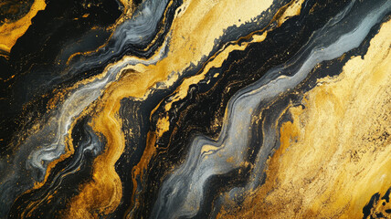 Obraz premium Abstract black marble abstract with golden texture, luxury background.