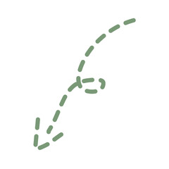 Green Dotted Arrow Graphic Design