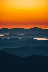 sunrise in the mountains