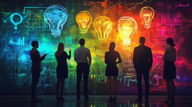 group of innovators brainstorming ideas for a disruptive technology