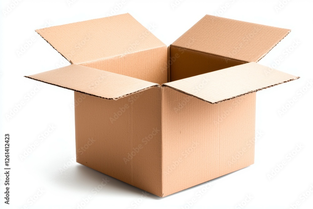 Poster cardboard box is open and empty