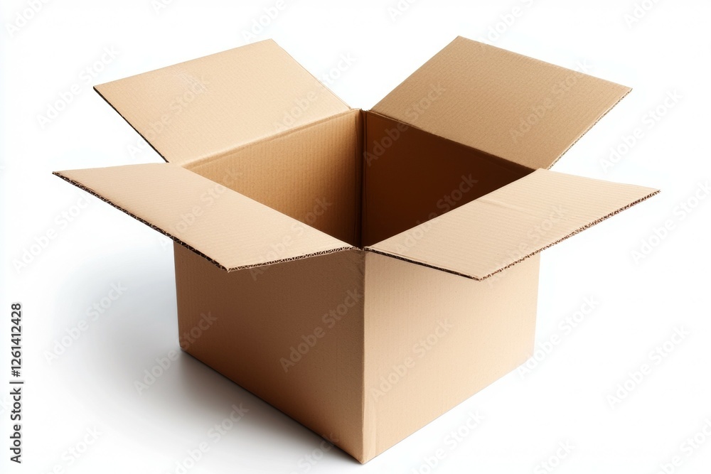 Poster cardboard box is open and empty