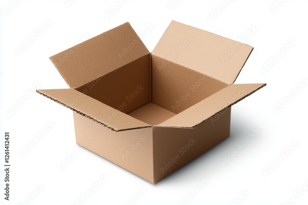Poster cardboard box is open and empty