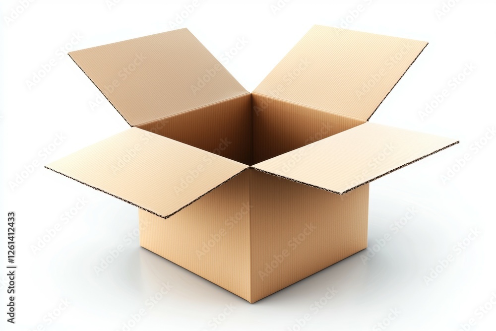 Poster cardboard box is open and empty
