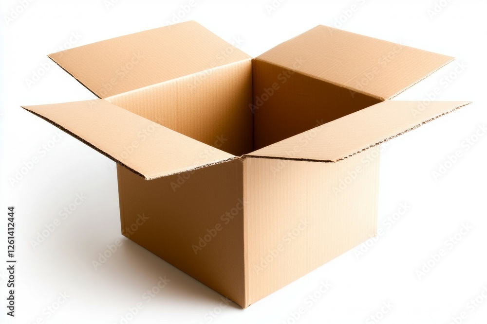 Poster cardboard box is open and empty