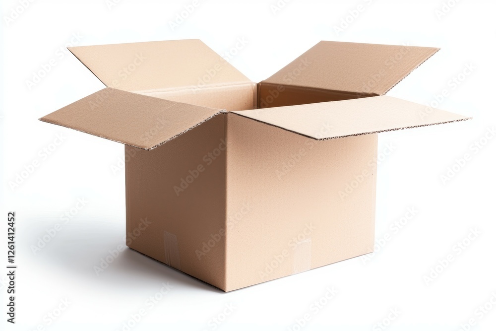 Poster cardboard box is open and empty
