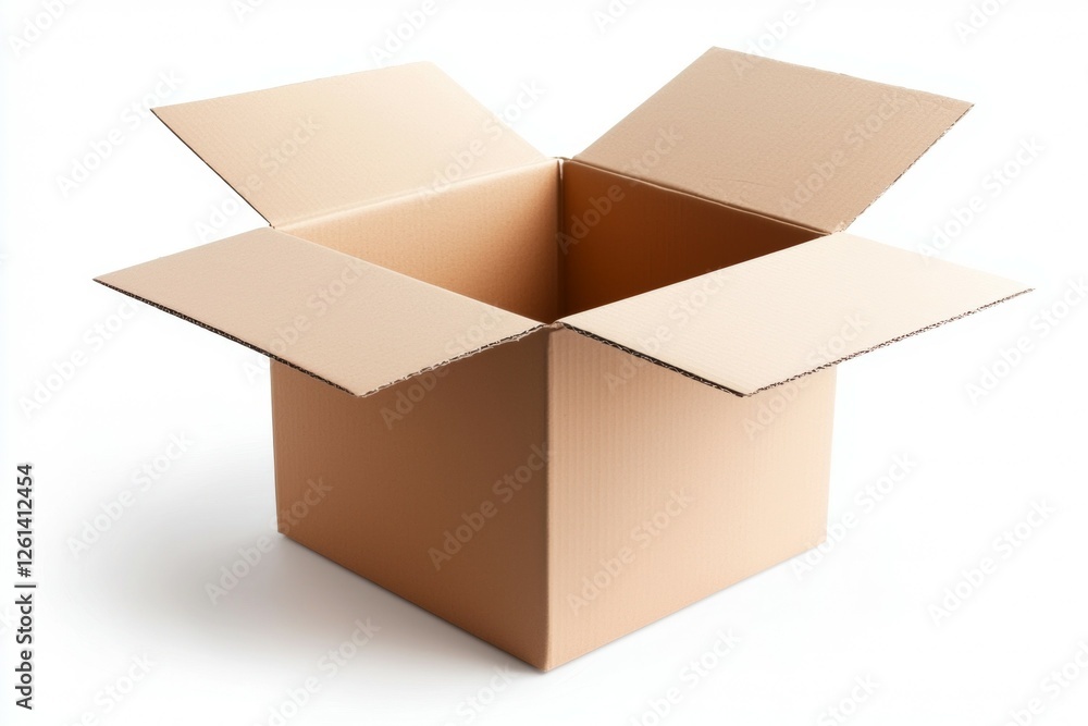 Poster cardboard box is open and empty