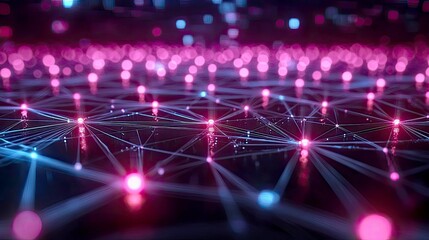 Abstract Digital Network: A Futuristic Vision of Global Connectivity and Data Flow