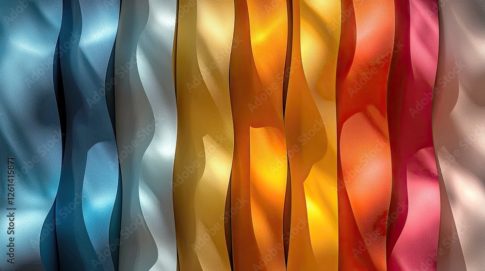 Poster abstract colorful waves background: vibrant texture and dynamic design