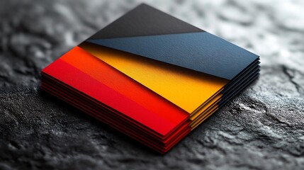 Bold business card template with a diagonal color block and sans serif fonts isolated on a transparent background for sports and fitness professionals