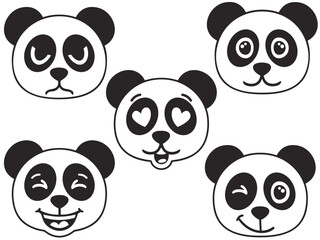 Vetor Pada stickers emoji 