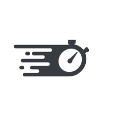 stopwatch flat design illustration vector, time efficiency, time management.