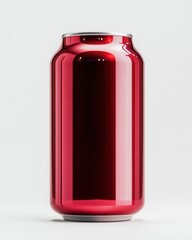 Obraz premium Shiny Aluminum Red Soda Can Isolated on Pure White Background, High-Resolution Product Shot