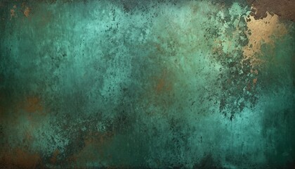 Obraz premium Teal and Rust Grunge Texture Background