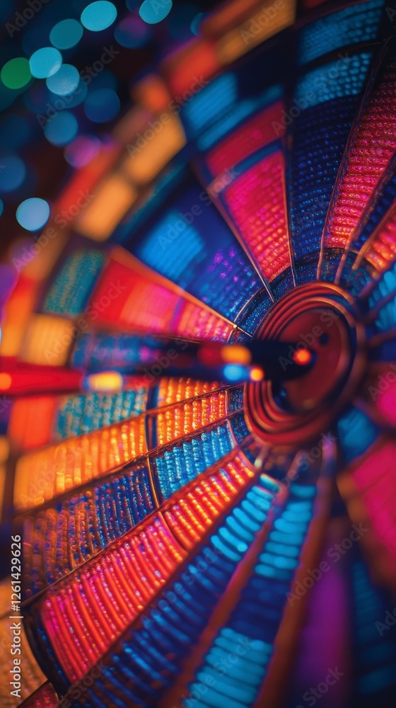 Poster colorful light display with abstract patterns and bright hues