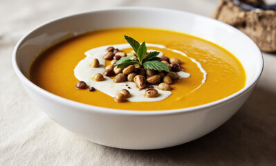 Pumpkin Soup with Toasted Pepitas