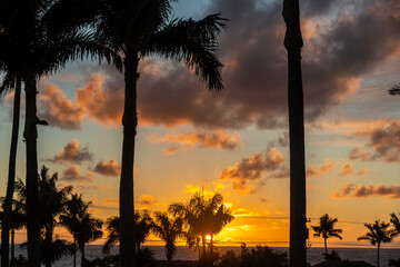 a sunset in Kauai Hawaii