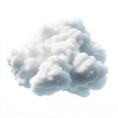 Cloud Isolated on White Background for Versatile Digital and Print Projects