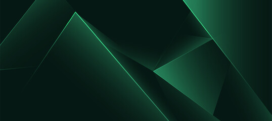 Modern abstract green with black polygon luxury background vector © Aneg