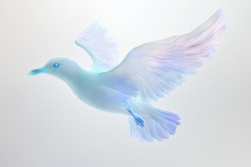 Obraz premium Abstract bird in flight rendered with translucent pastel colors