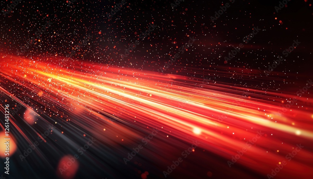 Canvas Prints abstract red and black background with dynamic light streaks, ideal for tech and digital designs, of