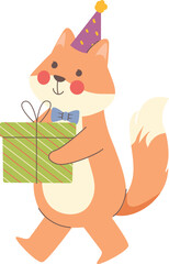 Squirrel With Birthday Gift