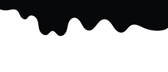 Black and silhouette liquid drop icon, flowing, oil dripping stain and Water drop icon, rain drop, ink drop icon. vector illustration.