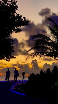 silhouette of a man in a sunset
