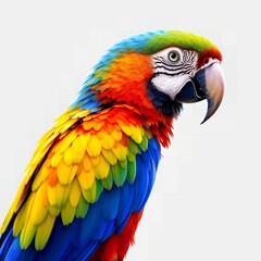 Fototapeta premium Isolated Macaw in isolated white background