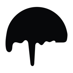 Black and silhouette liquid drop icon, flowing, oil dripping stain and Water drop icon, rain drop, ink drop icon. vector illustration.