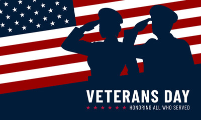 Happy Veterans Day United States of America background vector illustration