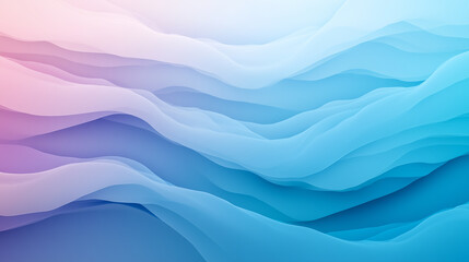 Obraz premium Soft waves of blue and pink create serene abstract background.