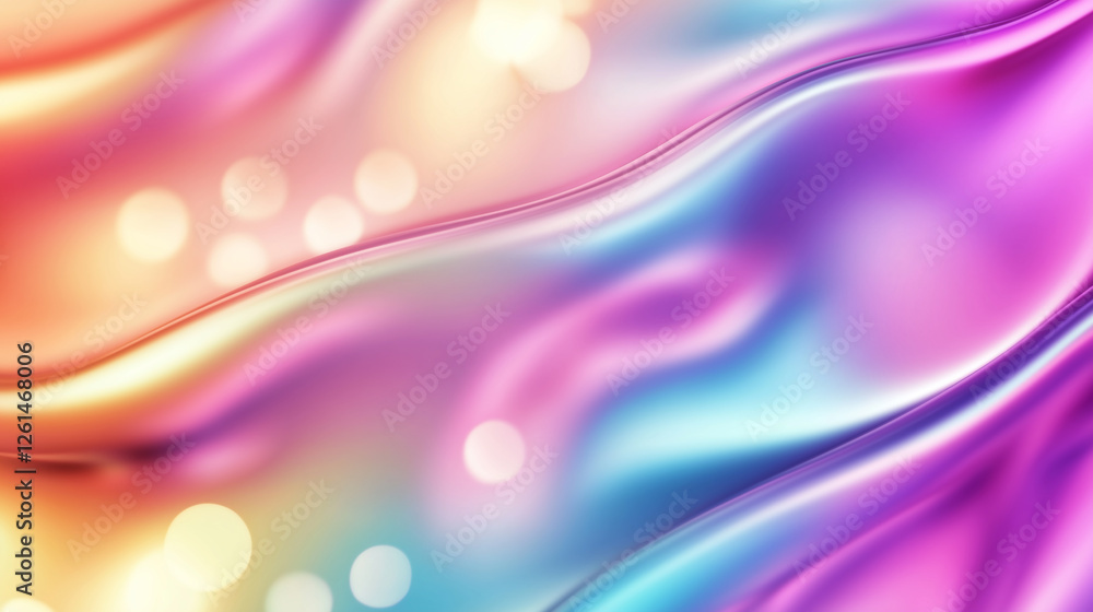 Poster abstract pastel rainbow colors gradient background with bokeh lights