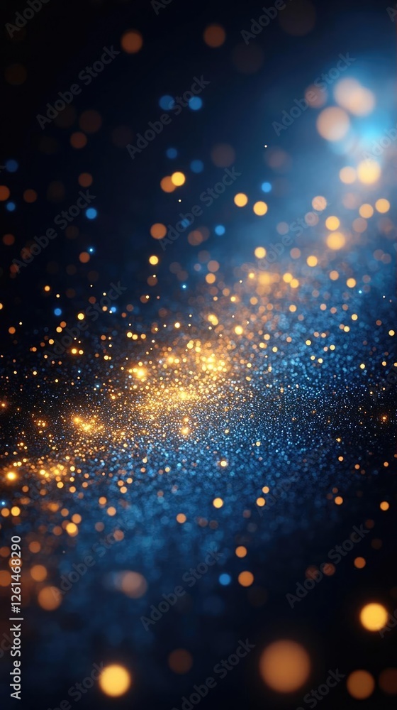 Poster vibrant bokeh lights creating a mesmerizing background effect with a cosmic feel