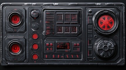 Fototapeta premium Futuristic Control Panel: Sci-Fi Interface Design