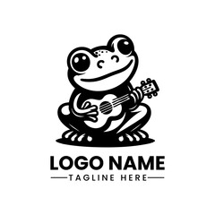 Charming Frog Character  Cute Vector Logo Illustration  Playful Amphibian Mascot Design