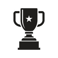 Vector Trophy Icon Silhouette. Trophy Symbol