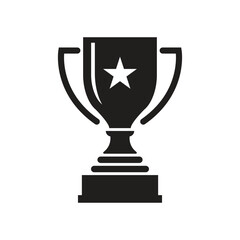 Vector Trophy Icon Silhouette. Trophy Symbol