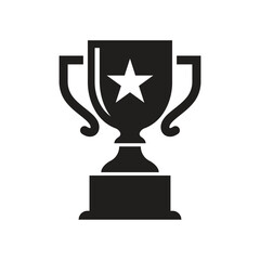 Vector Trophy Icon Silhouette. Trophy Symbol