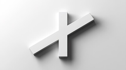 Obraz premium Clean minimalistic plus icon isolated on a transparent background ideal for add increase or positive growth related designs