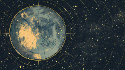vintage celestial map stars